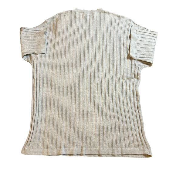 Collezione Dante Linen Blend Sweater Large Textured Transitional Minimalist Work - Picture 5 of 5